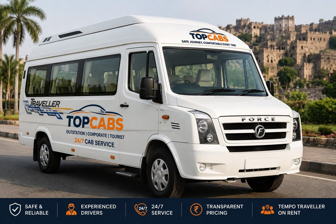 TopCabs Tempo Traveller for corporate and group travel in Hyderabad